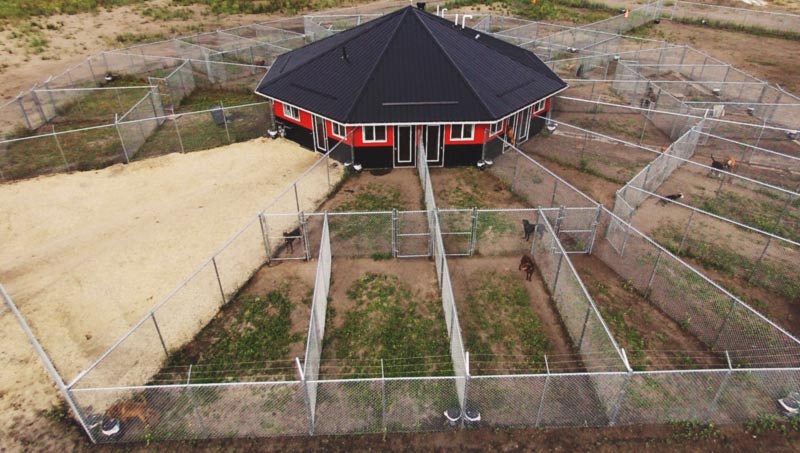 Aerial shot of 780's octagon kennels. Aerial shot of 780's octagon kennels.